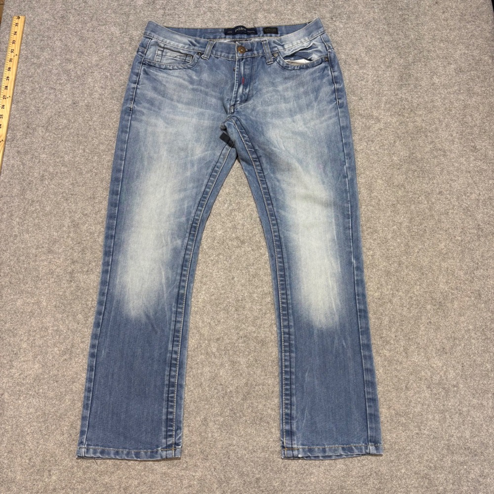 Ecko Unltd pd&c Mens Slim Straight Light Wash Faded Denim Jeans 34x32